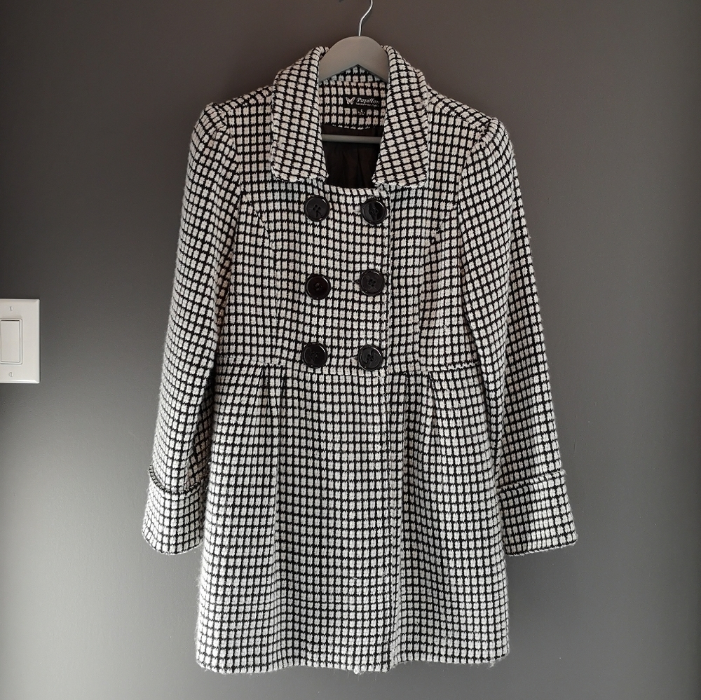 Papillon pea coat - size small
